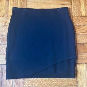 Black Aritzia tight wrap mini skirt size small